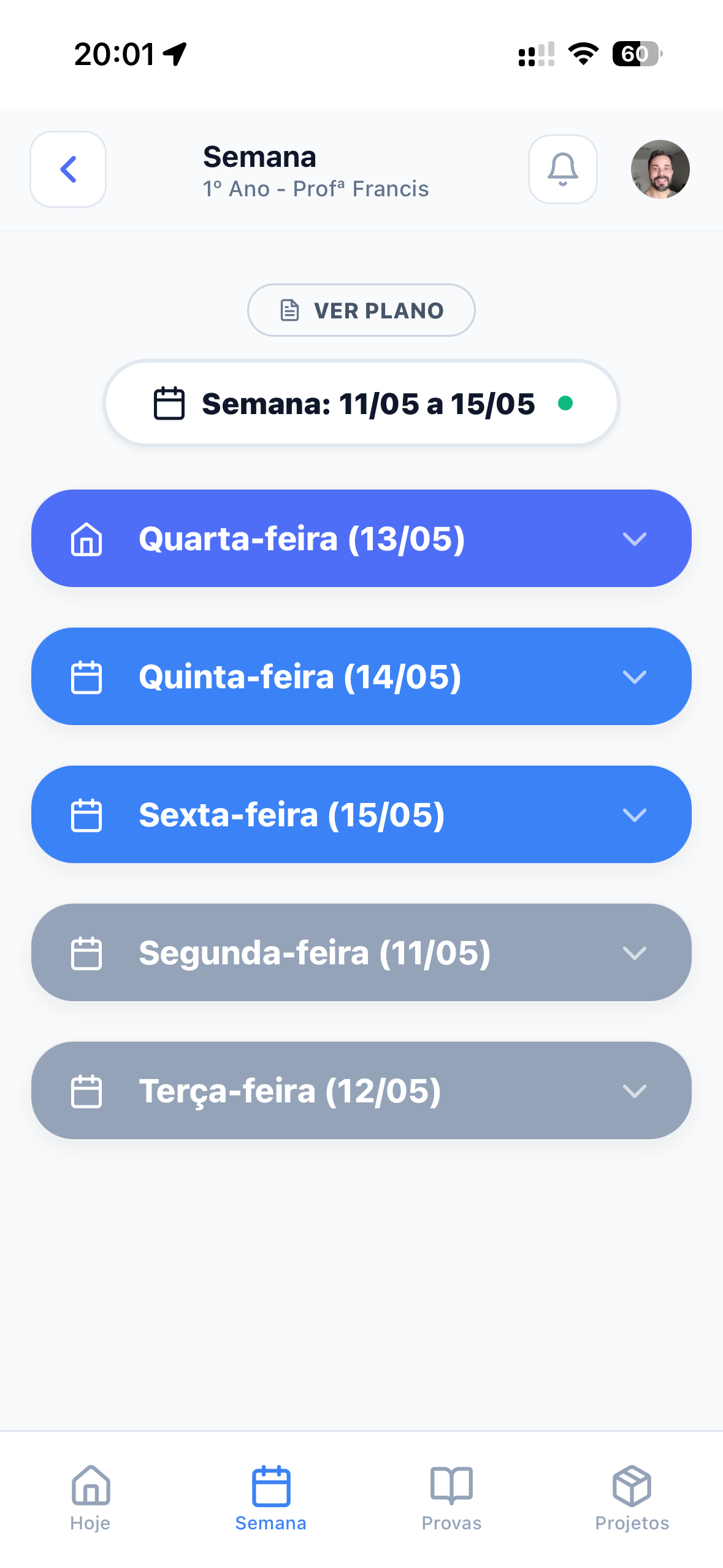 Visão da semana