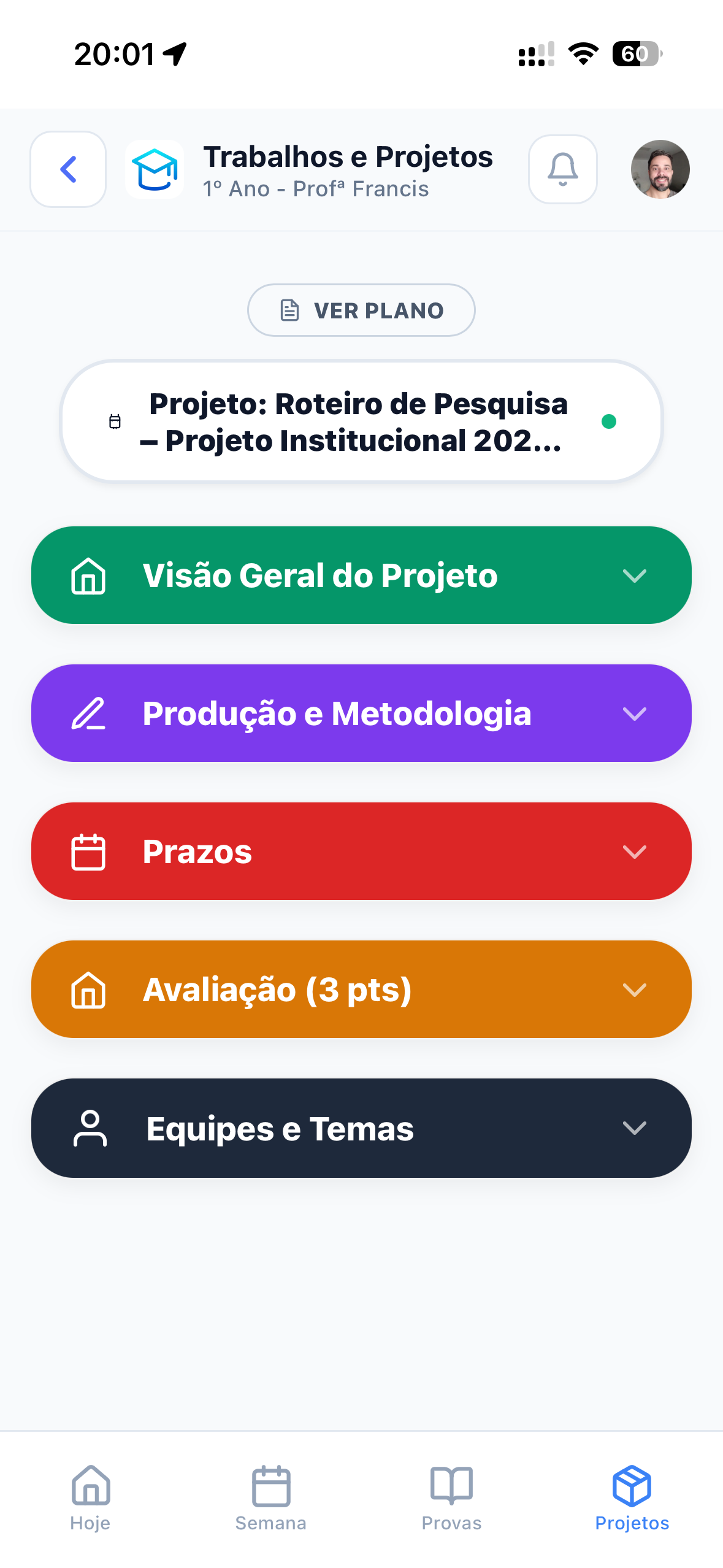 Projetos e trabalhos